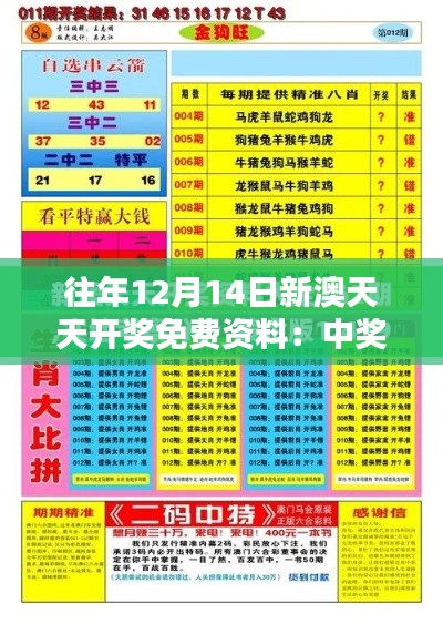 往年12月14日新澳天天开奖免费资料：中奖者的幸运钥匙