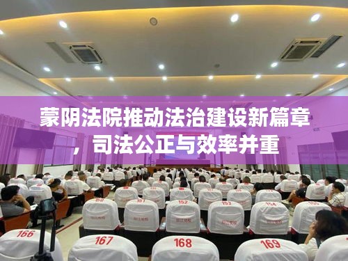 蒙阴法院推动法治建设新篇章，司法公正与效率并重