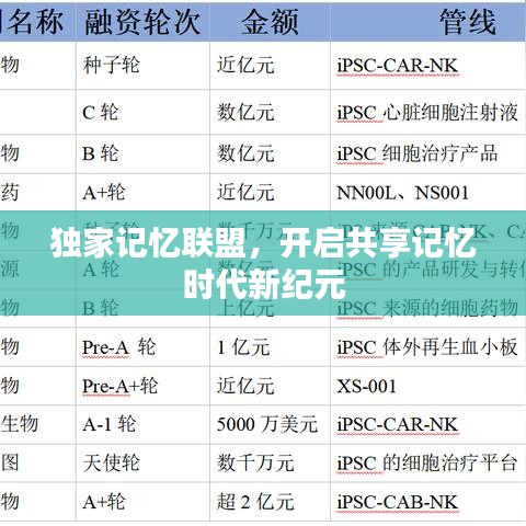 独家记忆联盟，开启共享记忆时代新纪元