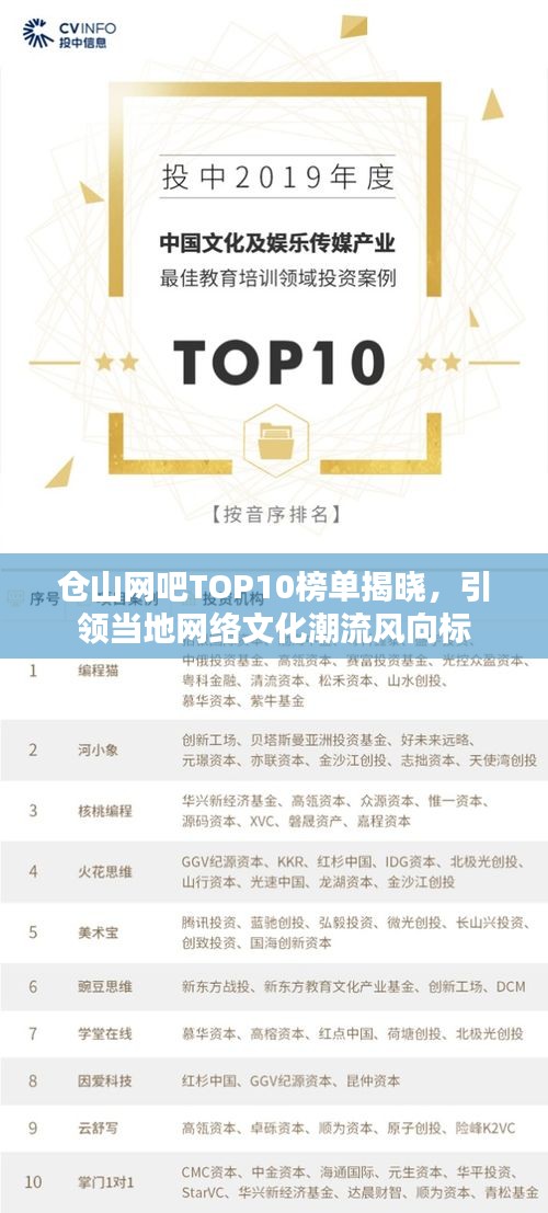 仓山网吧TOP10榜单揭晓，引领当地网络文化潮流风向标