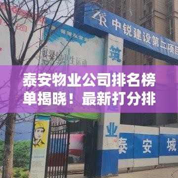 泰安物业公司排名榜单揭晓！最新打分排名一览