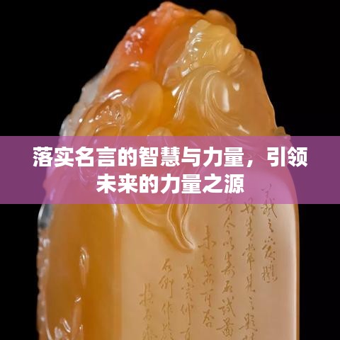 落实名言的智慧与力量，引领未来的力量之源