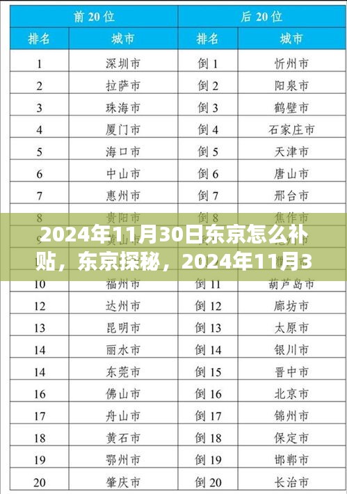 东京探秘之旅，揭秘补贴背后的自然美景与心灵宁静之旅（2024年11月30日）